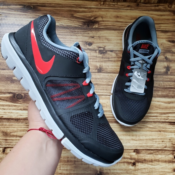 Nike Flex RN Men's Black red sneakers shoes - Picture 1 of 5